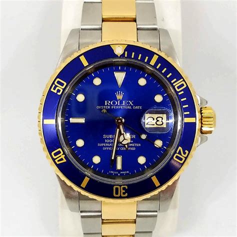 rolex submariner blue oyster|rolex submariner blue two tone.